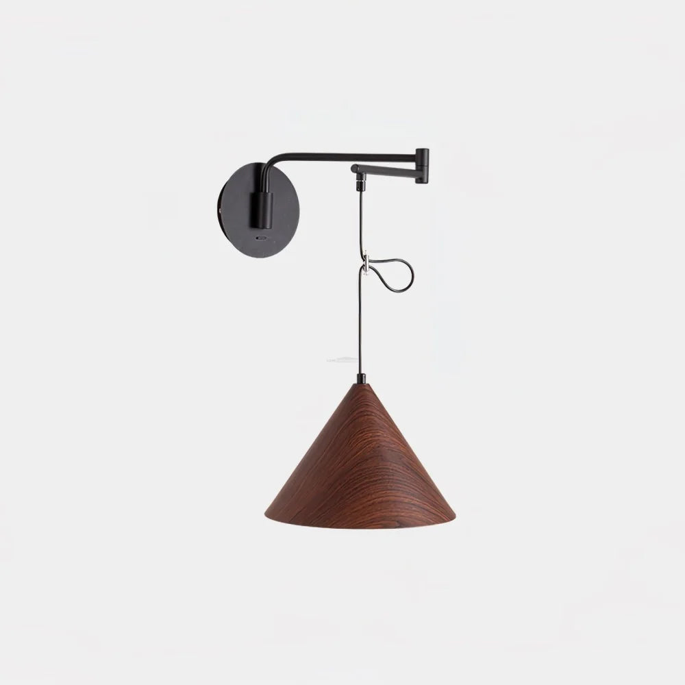 Cone Swing Arm Wall Sconce - Grain, Swing Arm Sconce-1-Yiosilamp