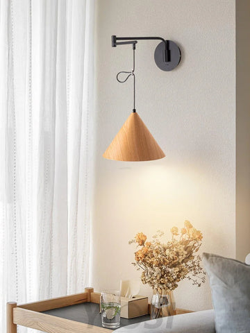 Cone Swing Arm Wall Sconce - Grain, Swing Arm Sconce-1-Yiosilamp