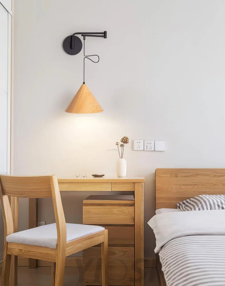 Cone Swing Arm Wall Sconce - Grain, Swing Arm Sconce-1-Yiosilamp