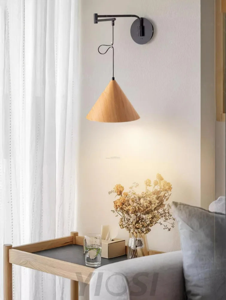 Cone Swing Arm Wall Sconce - Grain, Swing Arm Sconce-1-Yiosilamp