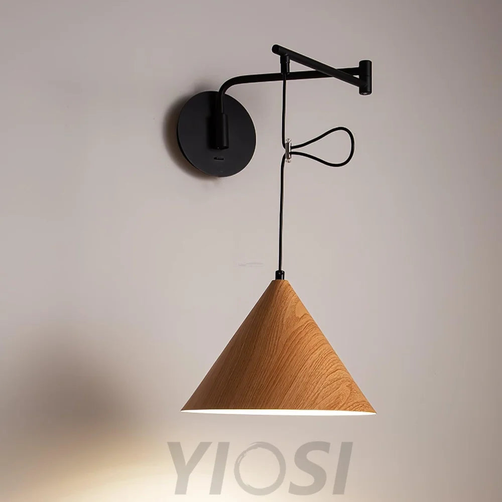 Cone Swing Arm Wall Sconce - Grain, Swing Arm Sconce-1-Yiosilamp