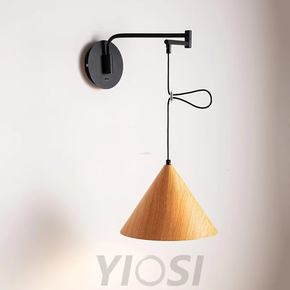 Cone Swing Arm Wall Sconce - Grain, Swing Arm Sconce-1-Yiosilamp