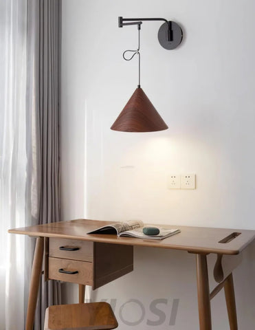 Cone Swing Arm Wall Sconce - Grain, Swing Arm Sconce-1-Yiosilamp