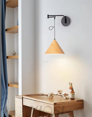 Cone Swing Arm Wall Sconce - Grain, Swing Arm Sconce-1-Yiosilamp