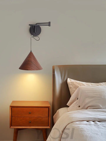 Cone Swing Arm Wall Sconce - Grain, Swing Arm Sconce-1-Yiosilamp