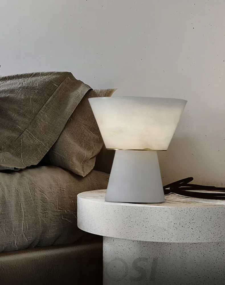 Conical Beta Marble Table Lamp