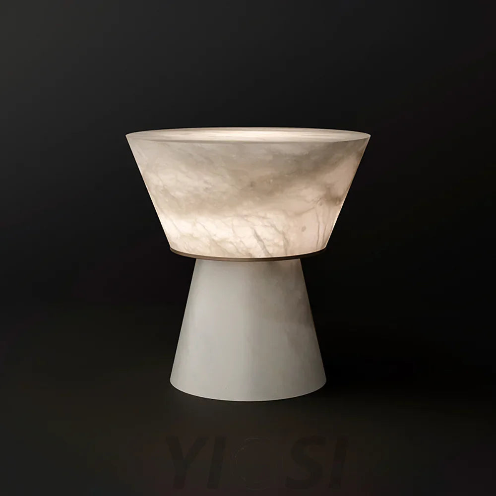 Conical Beta Marble Table Lamp