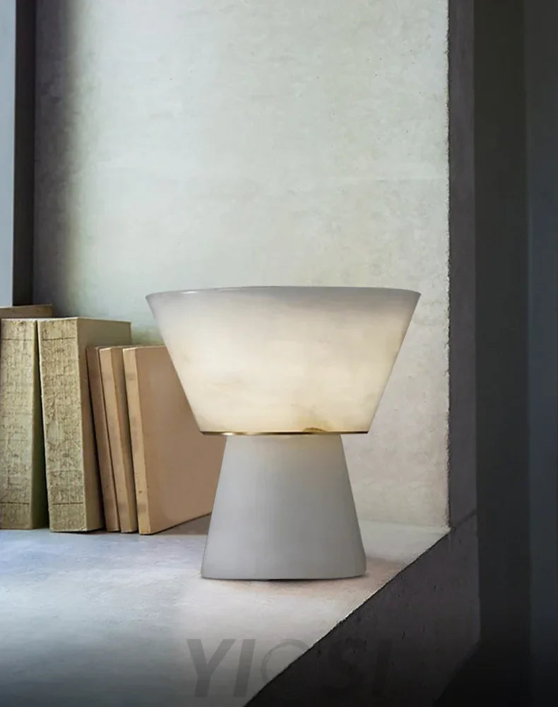 Conical Beta Marble Table Lamp