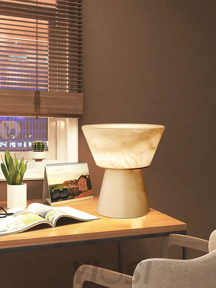 Conical Beta Marble Table Lamp