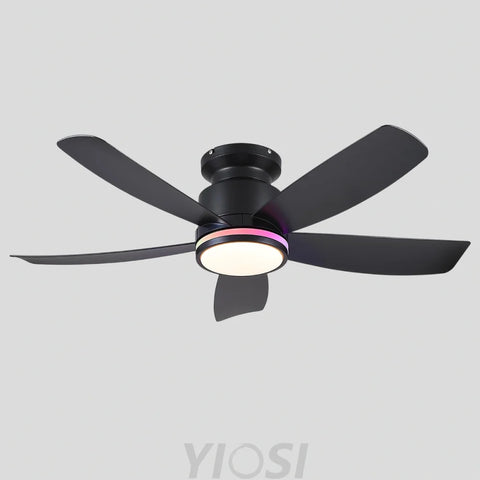 Contemporary 41-Inch Flush Mount Ceiling Fan with Remote Control ceiling light