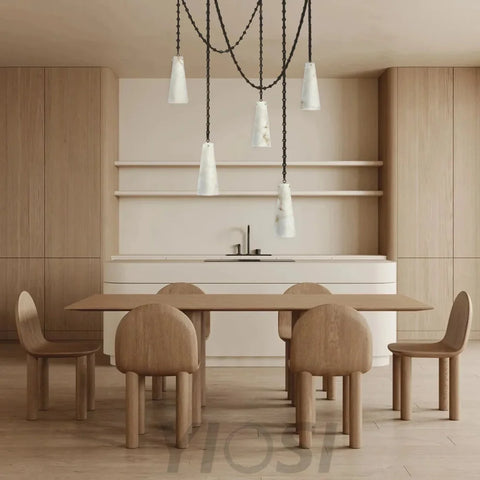 Contemporary Lucca 202A-5 Alabaster Chandelier 5-Light Pendant