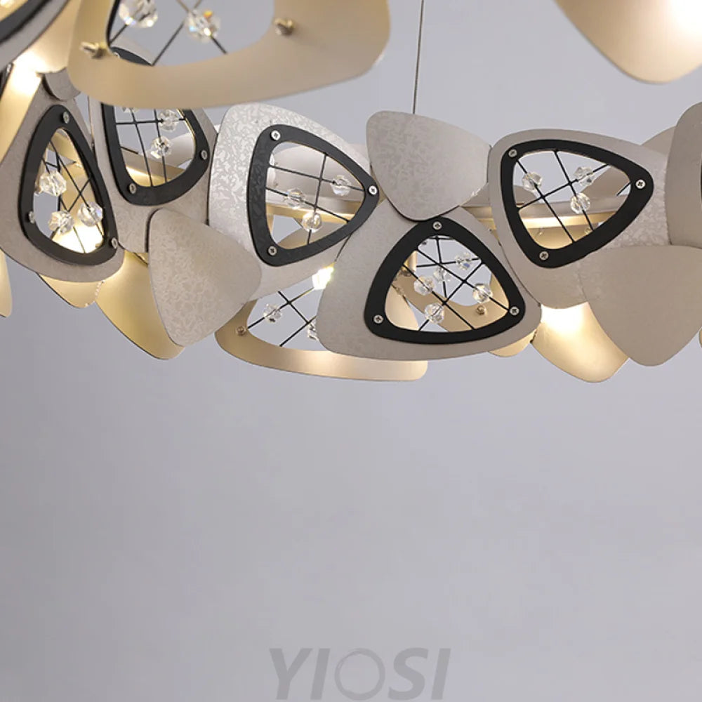 Contemporary Stainless Steel Round Chandelier Lighting Custom