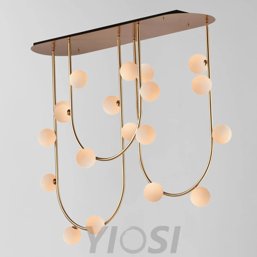 Contour 19-Light Linear Chandelier Ceiling Light