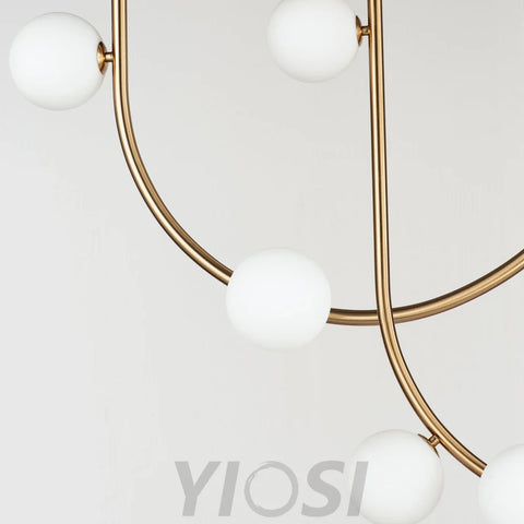 Contour 19-Light Linear Chandelier Ceiling Light