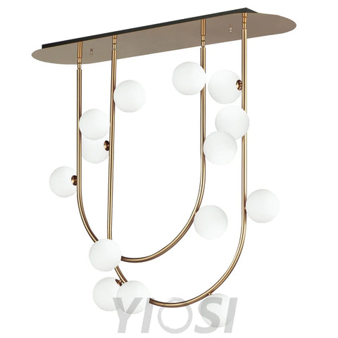 Contour 19-Light Linear Chandelier Ceiling Light