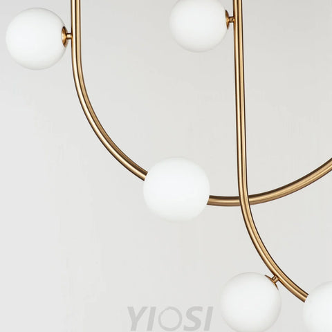 Contour 19-Light Linear Chandelier Ceiling Light