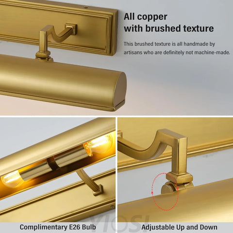 Copper art wall lamp