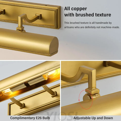 Copper art wall lamp