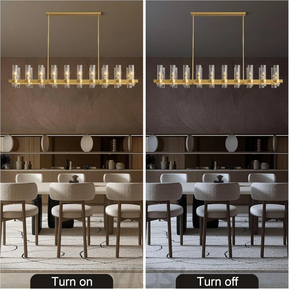 Copper plated modern glass lampshade chandelier
