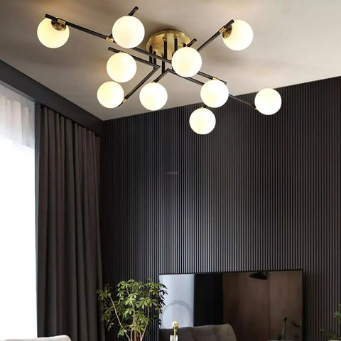 Corsica Ceiling Lamp with 6/8/10 heads - Frown, Semi Flush Mounts-1-Yiosilamp