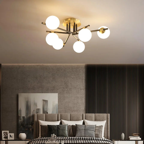 Corsica Ceiling Lamp with 6/8/10 heads - Frown, Semi Flush Mounts-1-Yiosilamp