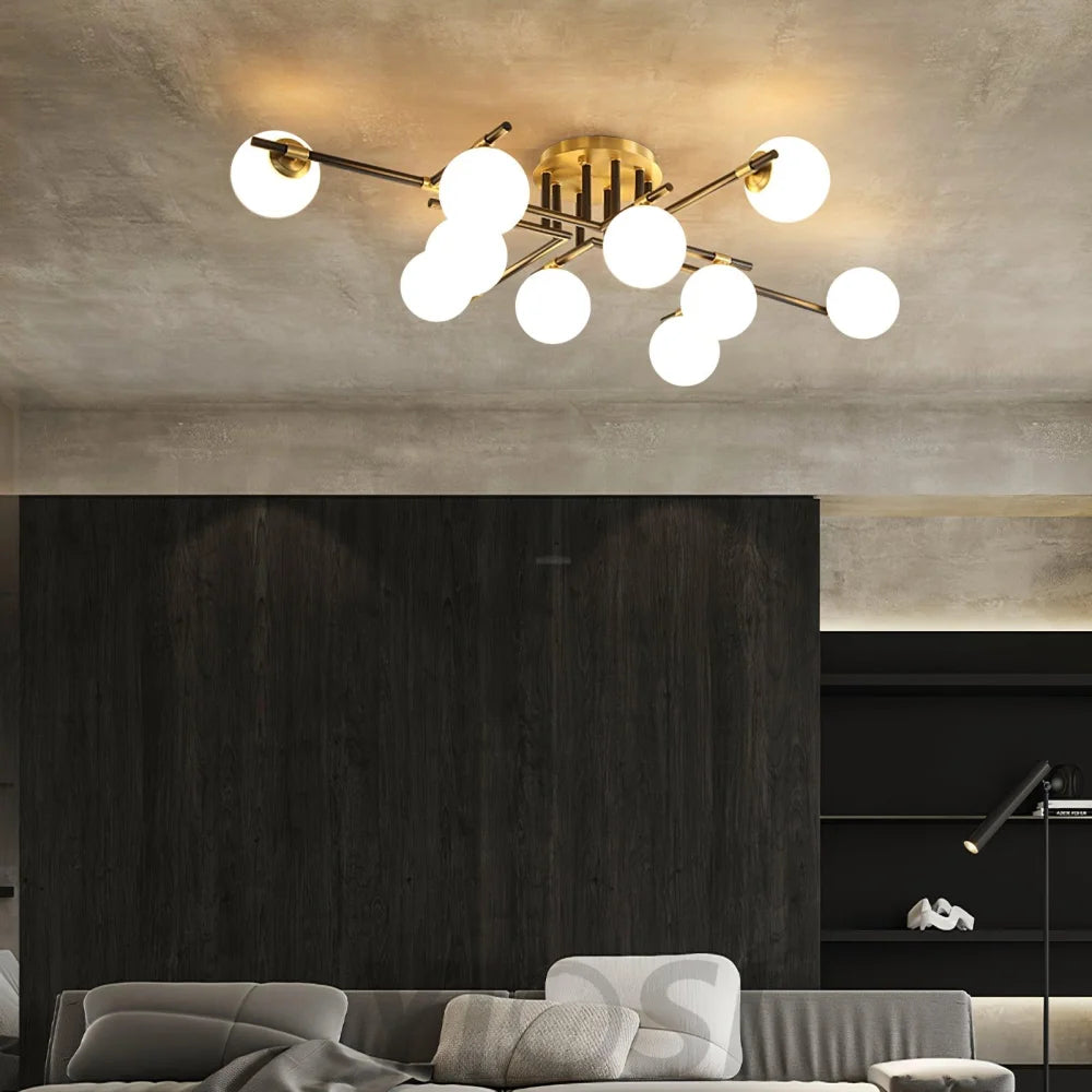 Corsica Ceiling Lamp with 6/8/10 heads - Frown, Semi Flush Mounts-1-Yiosilamp