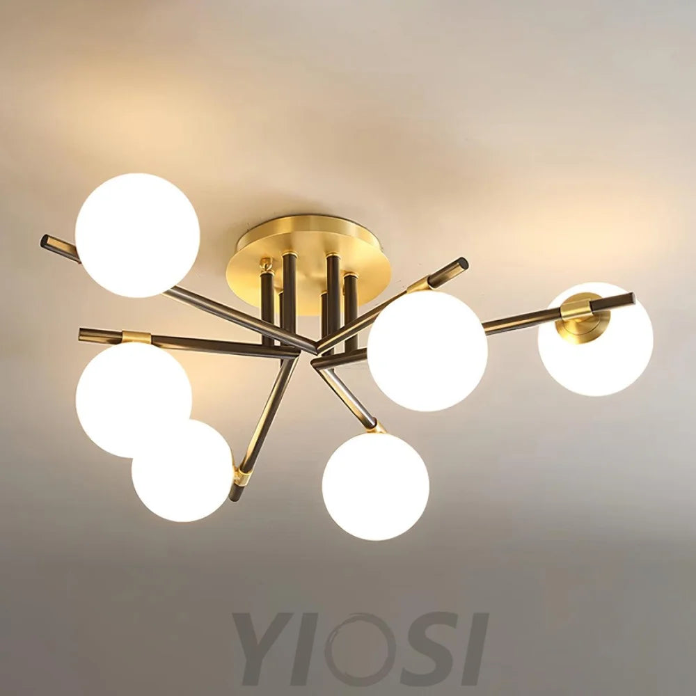 Corsica Ceiling Lamp with 6/8/10 heads - Frown, Semi Flush Mounts-1-Yiosilamp