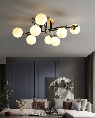 Corsica Ceiling Lamp with 6/8/10 heads - Frown, Semi Flush Mounts-1-Yiosilamp