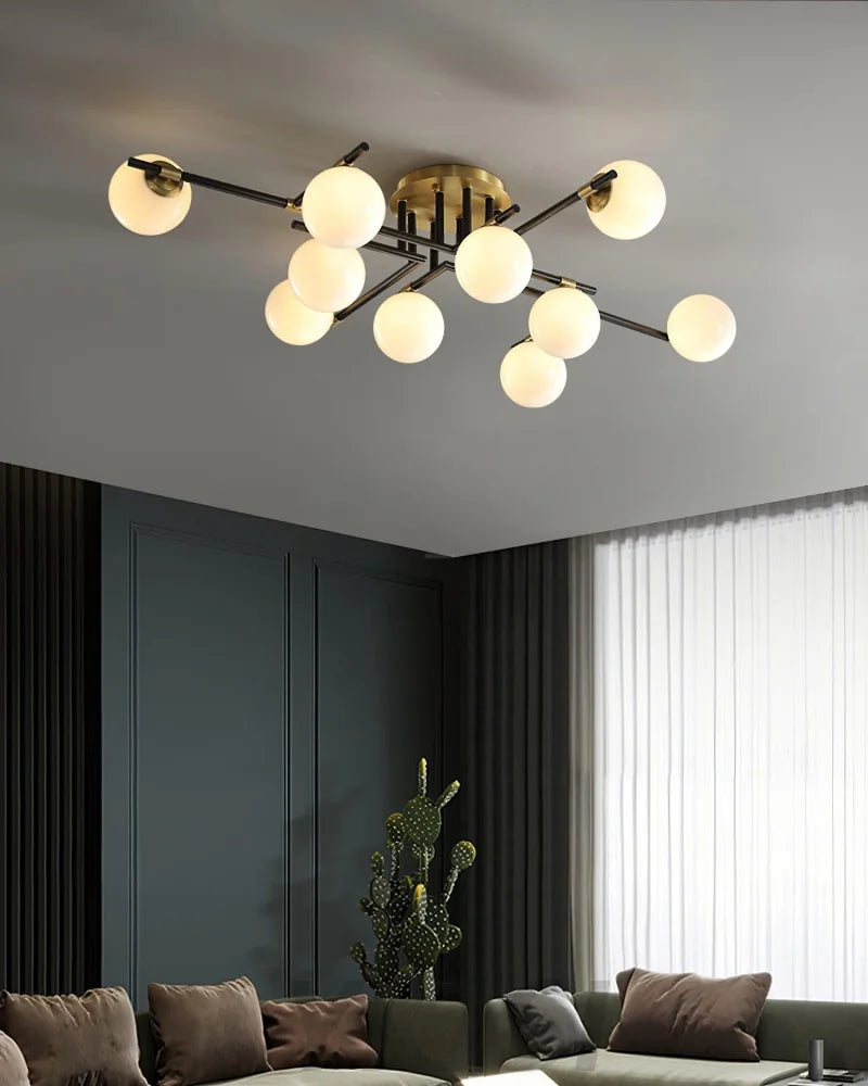 Corsica Ceiling Lamp with 6/8/10 heads - Frown, Semi Flush Mounts-1-Yiosilamp