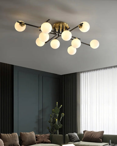 Corsica Ceiling Lamp with 6/8/10 heads - Frown, Semi Flush Mounts-1-Yiosilamp