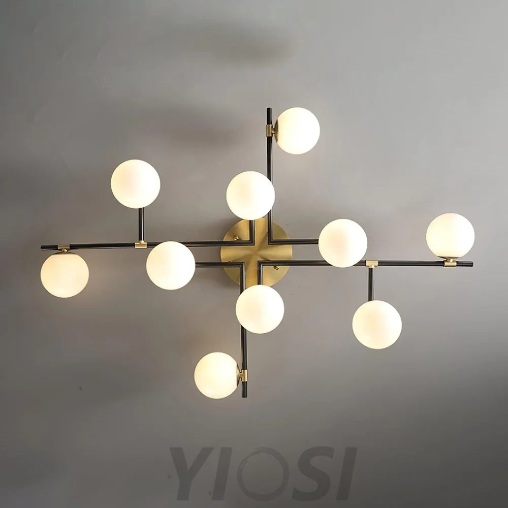 Corsica Ceiling Lamp with 6/8/10 heads - Frown, Semi Flush Mounts-1-Yiosilamp