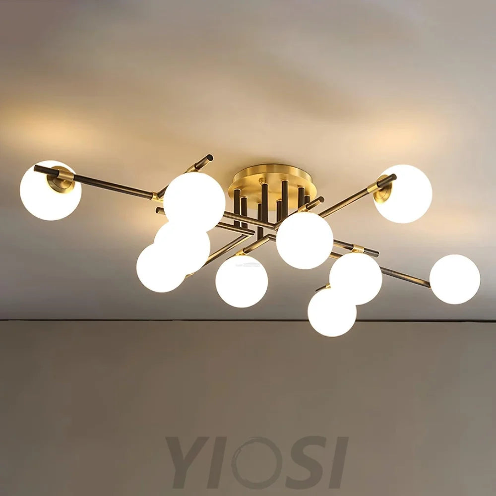 Corsica Ceiling Lamp with 6/8/10 heads - Frown, Semi Flush Mounts-1-Yiosilamp