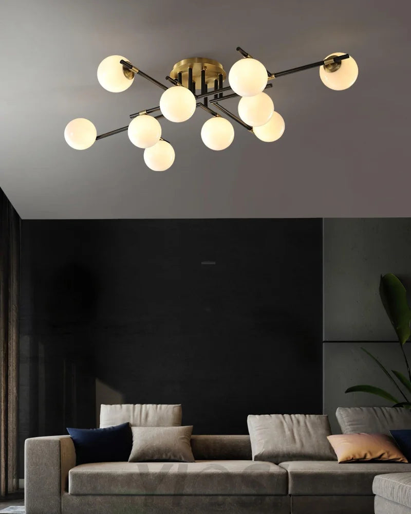 Corsica Ceiling Lamp with 6/8/10 heads - Frown, Semi Flush Mounts-1-Yiosilamp