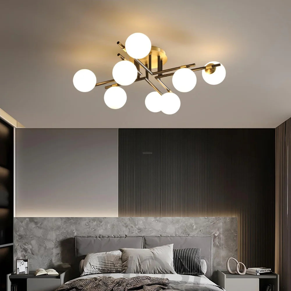 Corsica Ceiling Lamp with 6/8/10 heads - Frown, Semi Flush Mounts-1-Yiosilamp