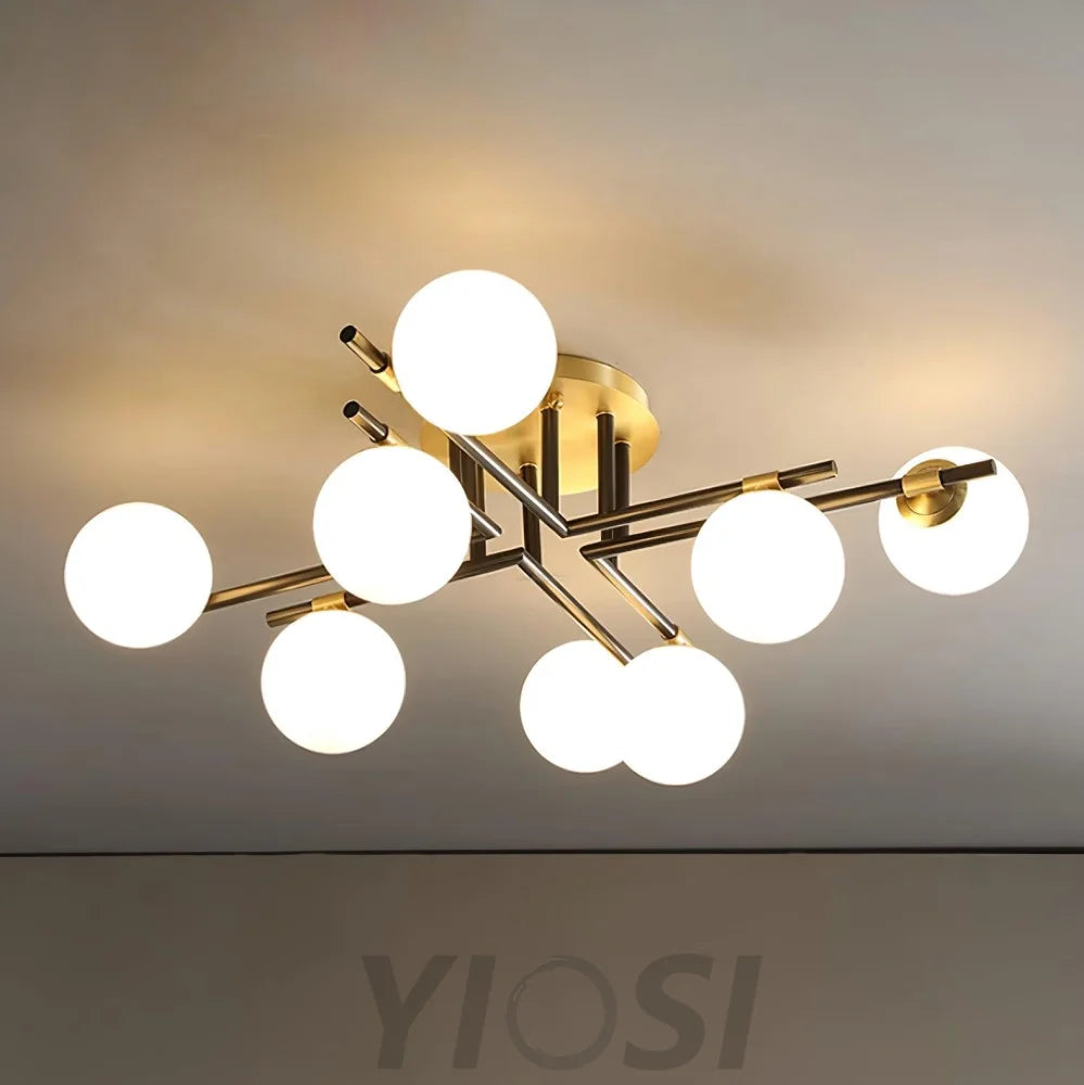 Corsica Ceiling Lamp with 6/8/10 heads - Frown, Semi Flush Mounts-1-Yiosilamp