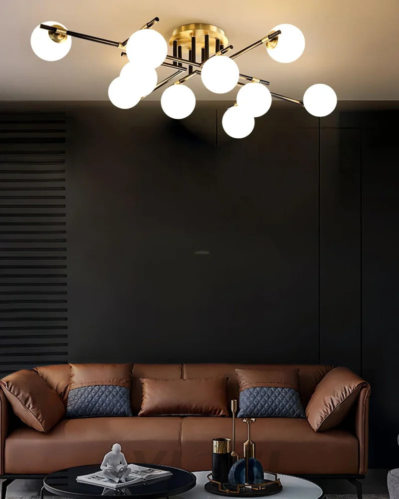 Corsica Ceiling Lamp with 6/8/10 heads - Frown, Semi Flush Mounts-1-Yiosilamp