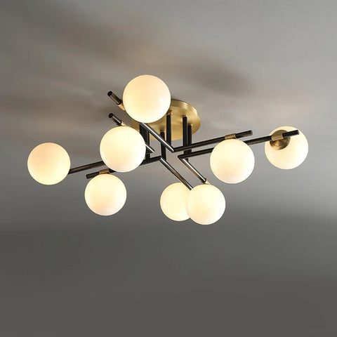 Corsica Ceiling Lamp with 6/8/10 heads - Frown, Semi Flush Mounts-1-Yiosilamp