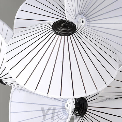 Cory Scalloped Pendant ∅ 18.1″ x H 23.6″ / Dia 46cm x H 60cm / Black & White Pendant light