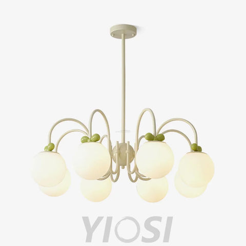 Cream Cherry Chandelier with 4/5/6/8 heads - Bend-1-Yiosilamp