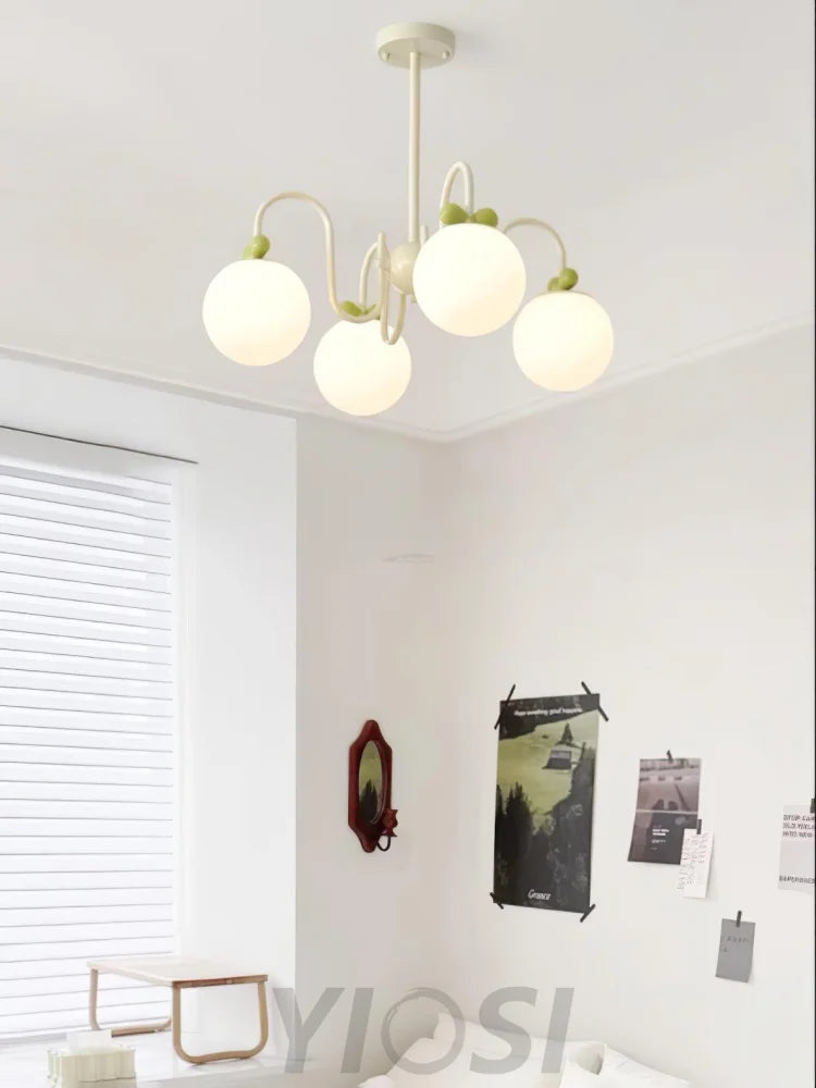 Cream Cherry Chandelier with 4/5/6/8 heads - Bend-1-Yiosilamp