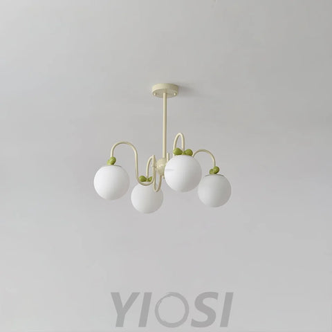 Cream Cherry Chandelier with 4/5/6/8 heads - Bend-1-Yiosilamp