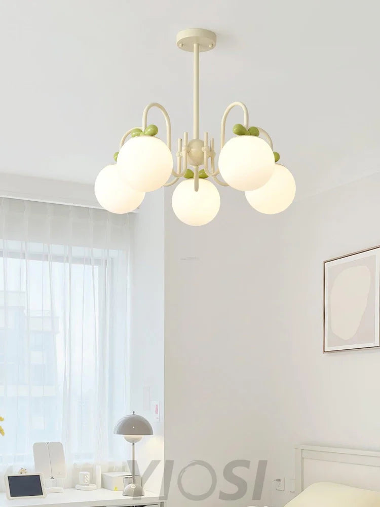 Cream Cherry Chandelier with 4/5/6/8 heads - Bend-1-Yiosilamp