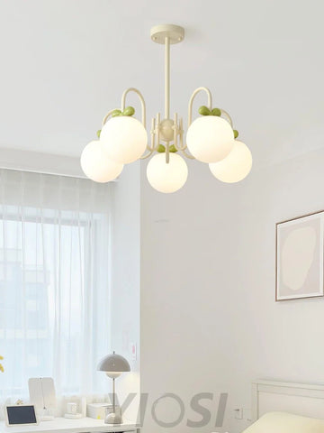 Cream Cherry Chandelier with 4/5/6/8 heads - Bend-1-Yiosilamp