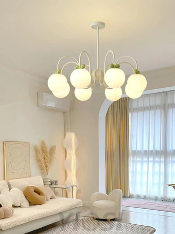 Cream Cherry Chandelier with 4/5/6/8 heads - Bend-1-Yiosilamp