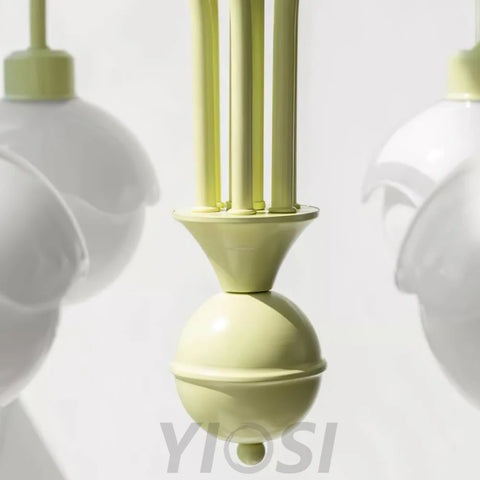 Creamy Lychee Matcha Chandelier with 4/6 heads - Zahara-1-Yiosilamp