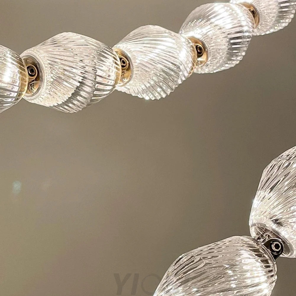 Creative Glass Pearl Necklace Pendnat Chandelier Chandeliers