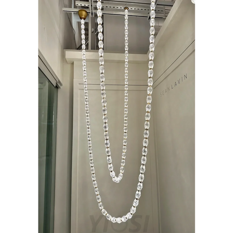 Creative Glass Pearl Necklace Pendnat Chandelier Chandeliers