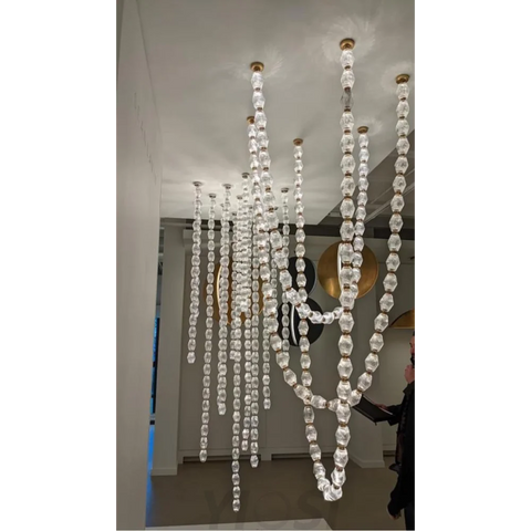 Creative Glass Pearl Necklace Pendnat Chandelier Chandeliers