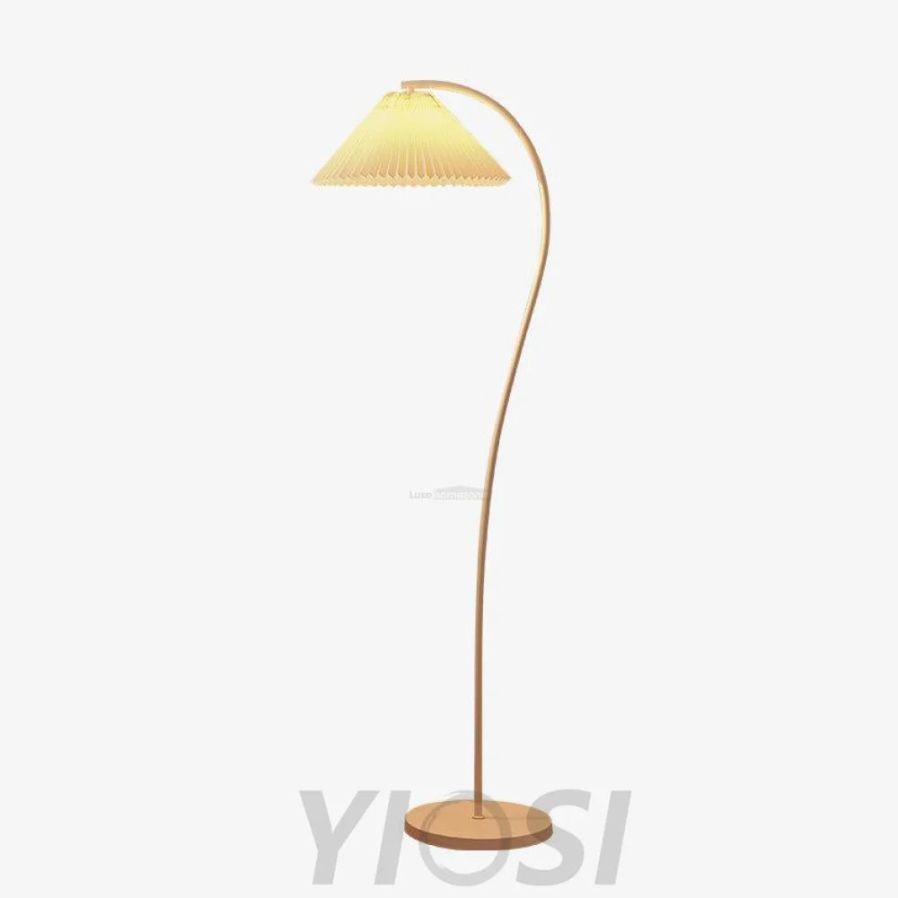 Crescini Pleated Floor Lamp ∅ 11.8″ - Drapery-1-Yiosilamp