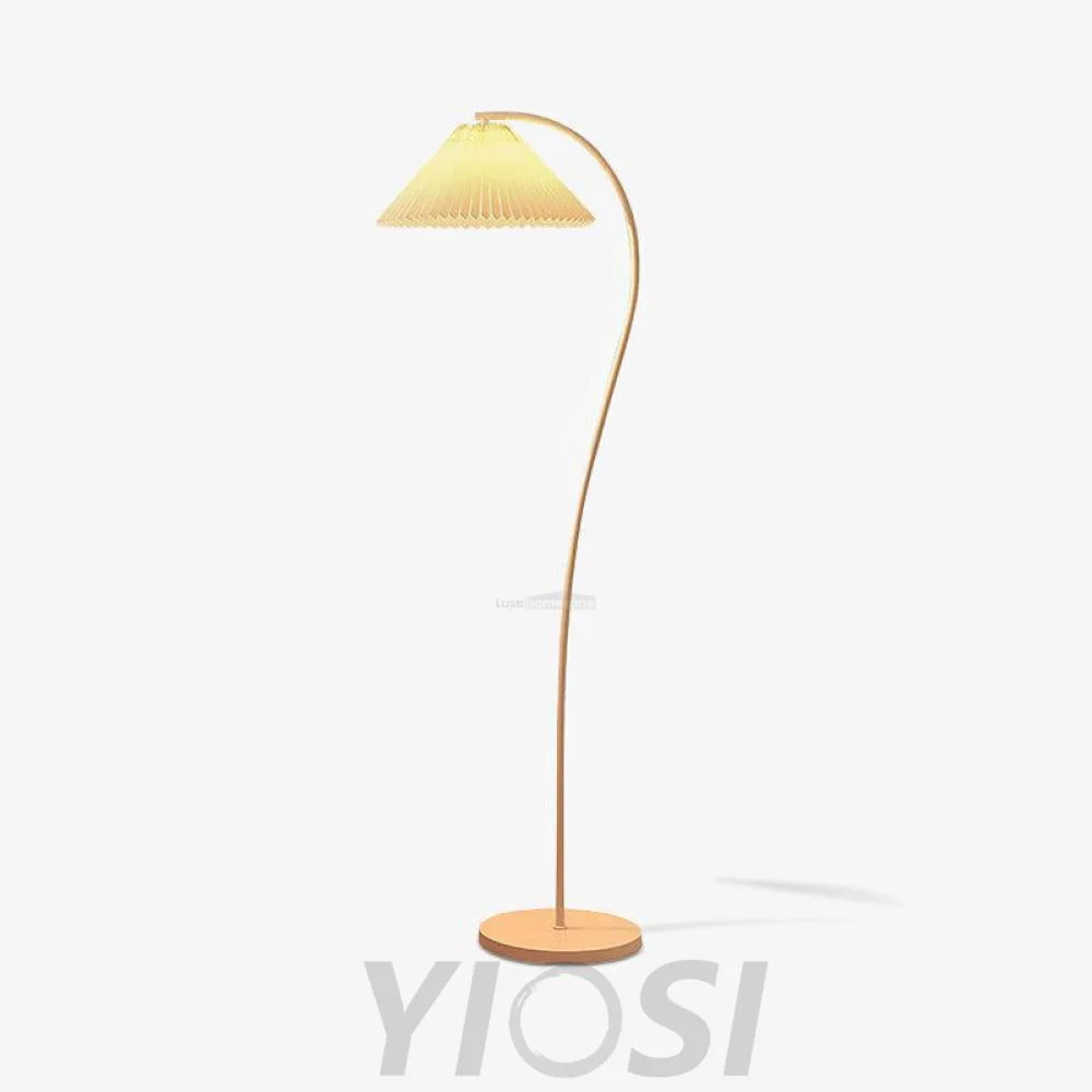 Crescini Pleated Floor Lamp ∅ 11.8″ - Drapery-1-Yiosilamp